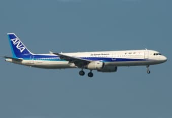 EVA Air Airbus A321 in flight.