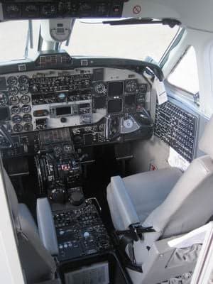 A diagram of the aircraft's interior layout and emergency equipment.
