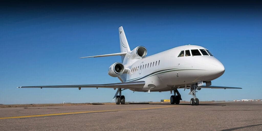 A Gulfstream aircraft landing on the runway.