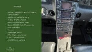 The avionics panel of a Cirrus SR22 G3 aircraft.