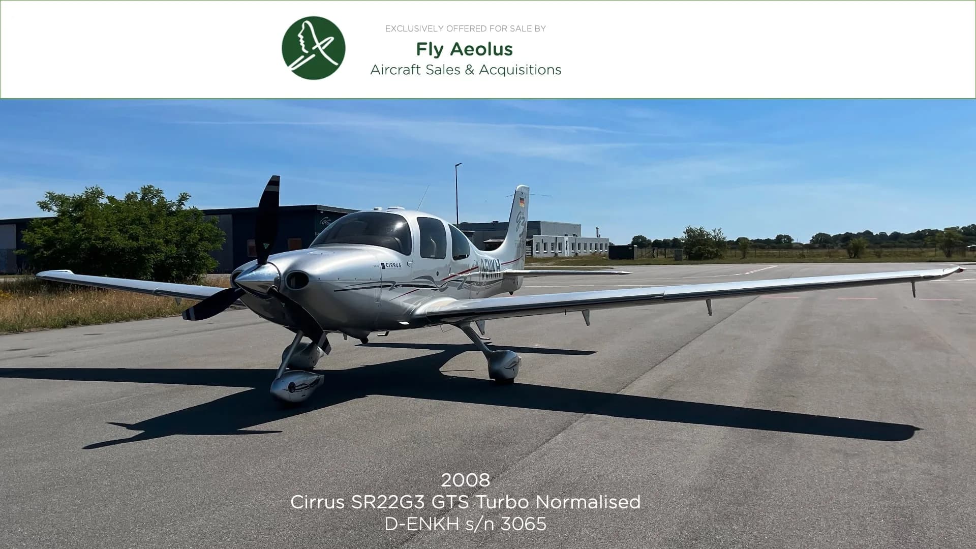 Front view of a 2008 Cirrus SR22G3 GTS Turbo Normalized, registration D-ENKH.