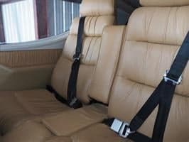 Rear seats of the aircraft interior.