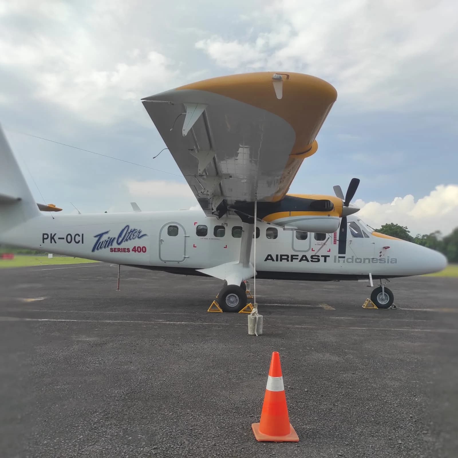 PK-OCI Twin Otter Series 400 aircraft on the ground.