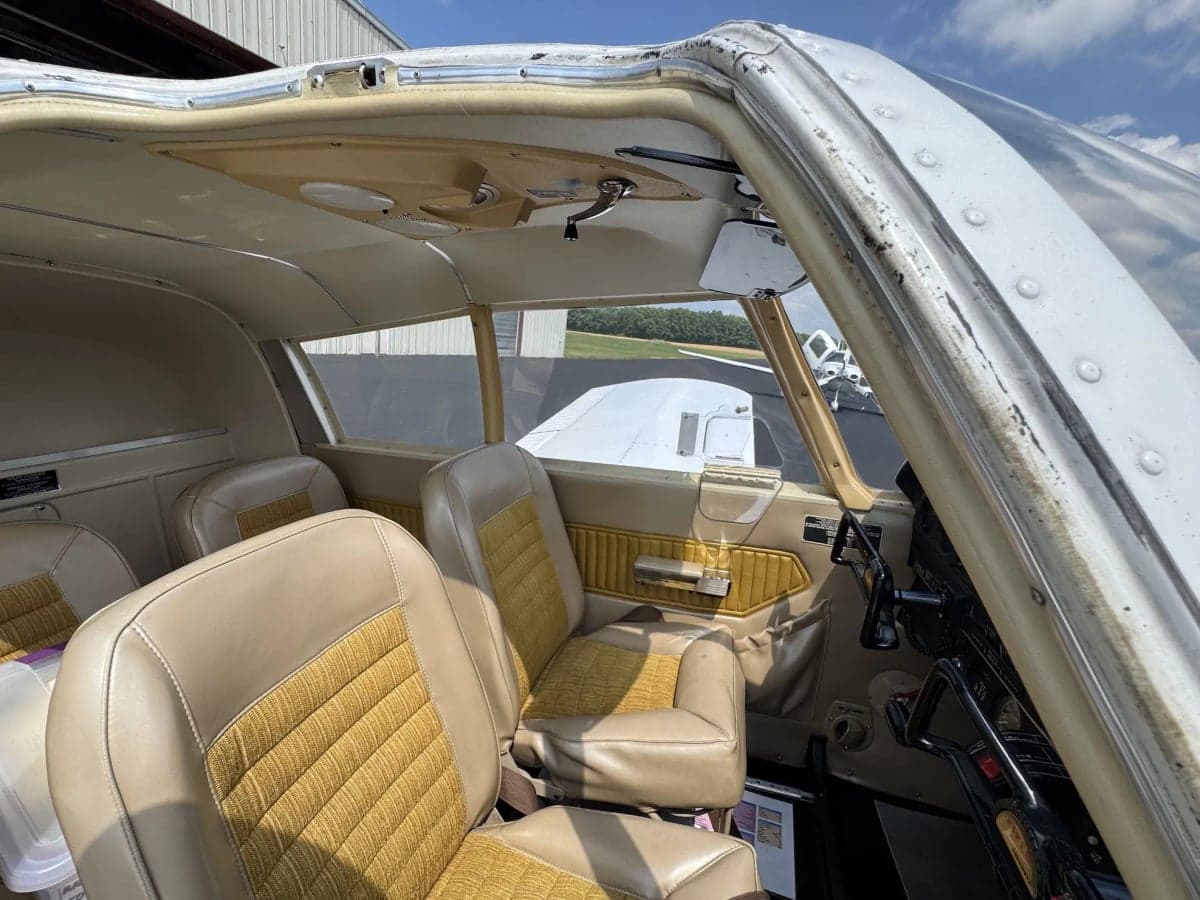 Interior of the aircraft, showing the seats and side panels.