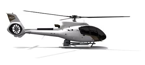 A rendering of an ACH helicopter on a white background.