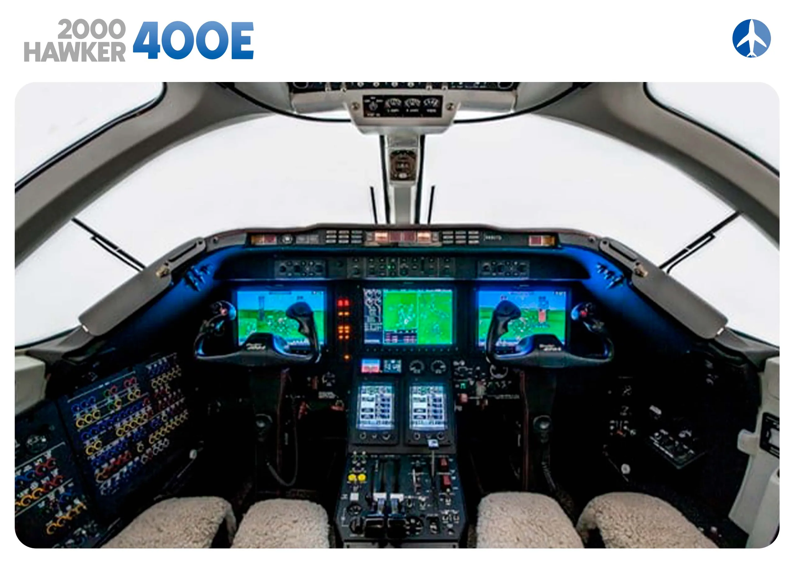 Hawker 400XP cockpit instrument panel.