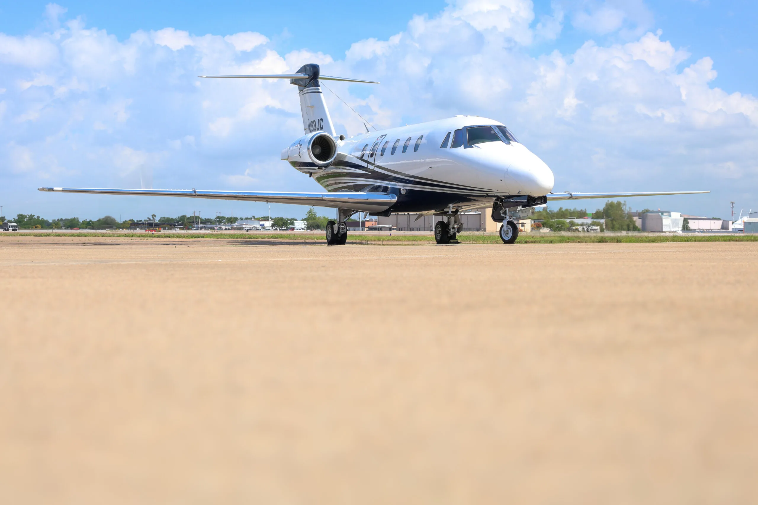 Cessna Citation CJ3 with registration N193JC on the ramp.