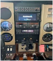 Interior view of the rear cargo area of a Cessna 182 Skylane.