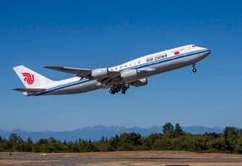Air China Boeing 747 taking off.