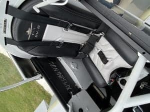 View of the RV-8 aircraft seat and interior.