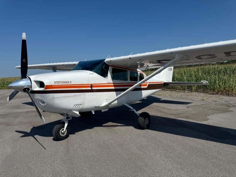 A Cessna Stationair 6 on the tarmac.