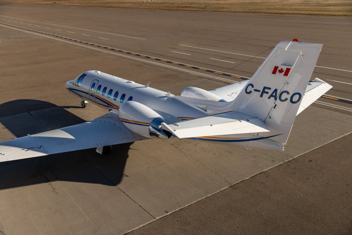 Cessna Citation CJ3+ aircraft C-FACO on the tarmac.