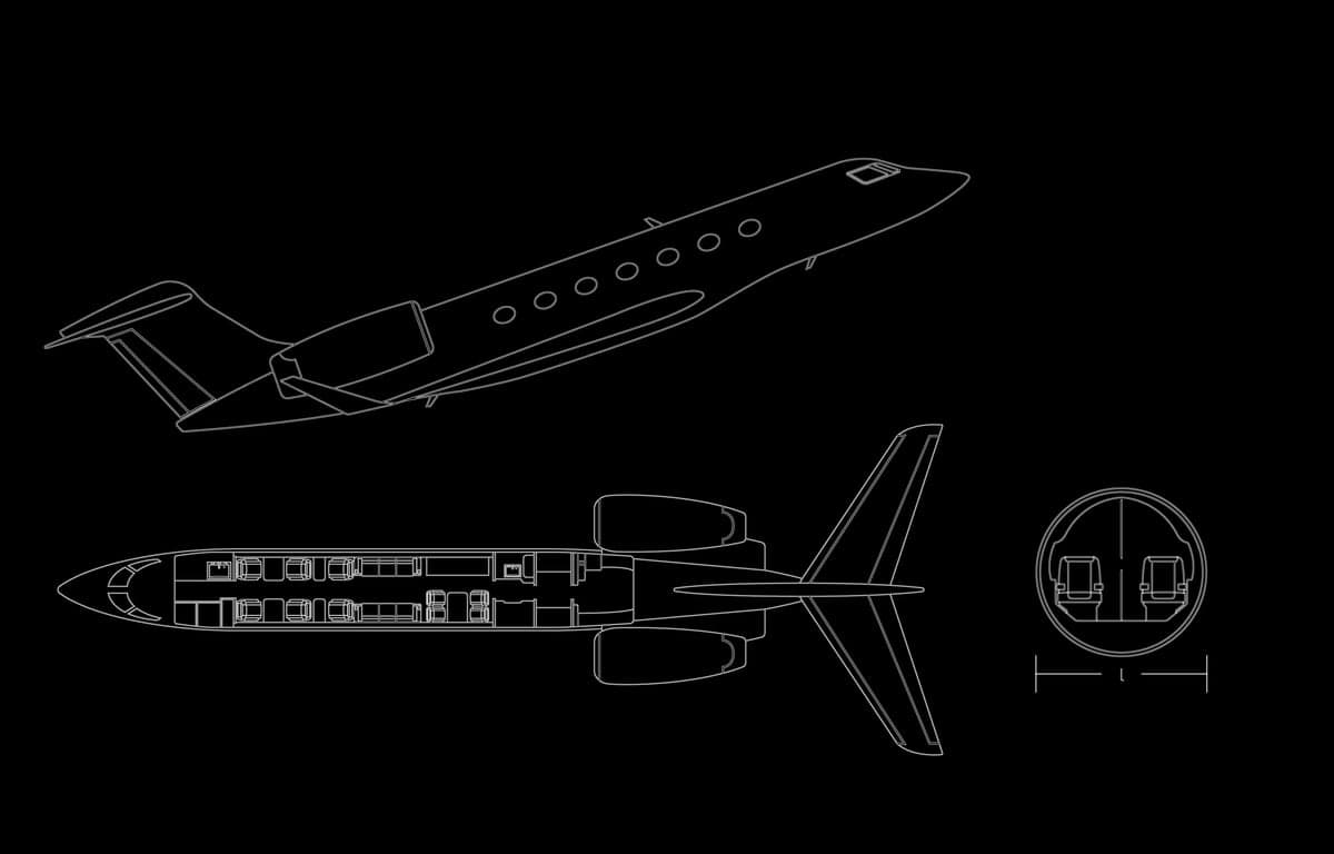 Aircraft schematic diagram.
