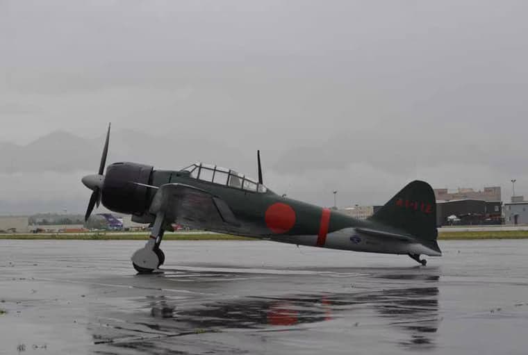 Close up of a Mitsubishi A6M Zero with kill markings.