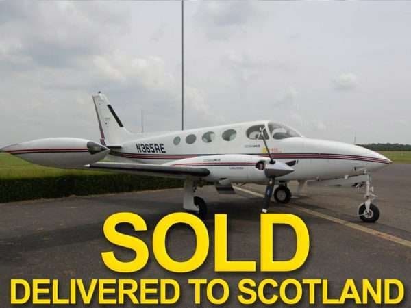 An aircraft with tail number N365RE has been sold and delivered to Scotland.