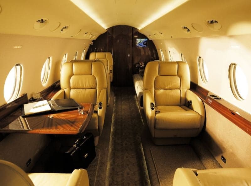 A diagram of the aircraft's interior layout.