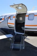 Front view of the aircraft on the tarmac.