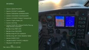 Close-up of the aircraft's avionics and instrument panel.