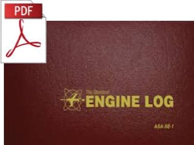 The cover of an engine log book.