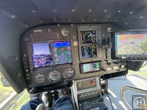 Instrument panel of the C-FTIT helicopter.