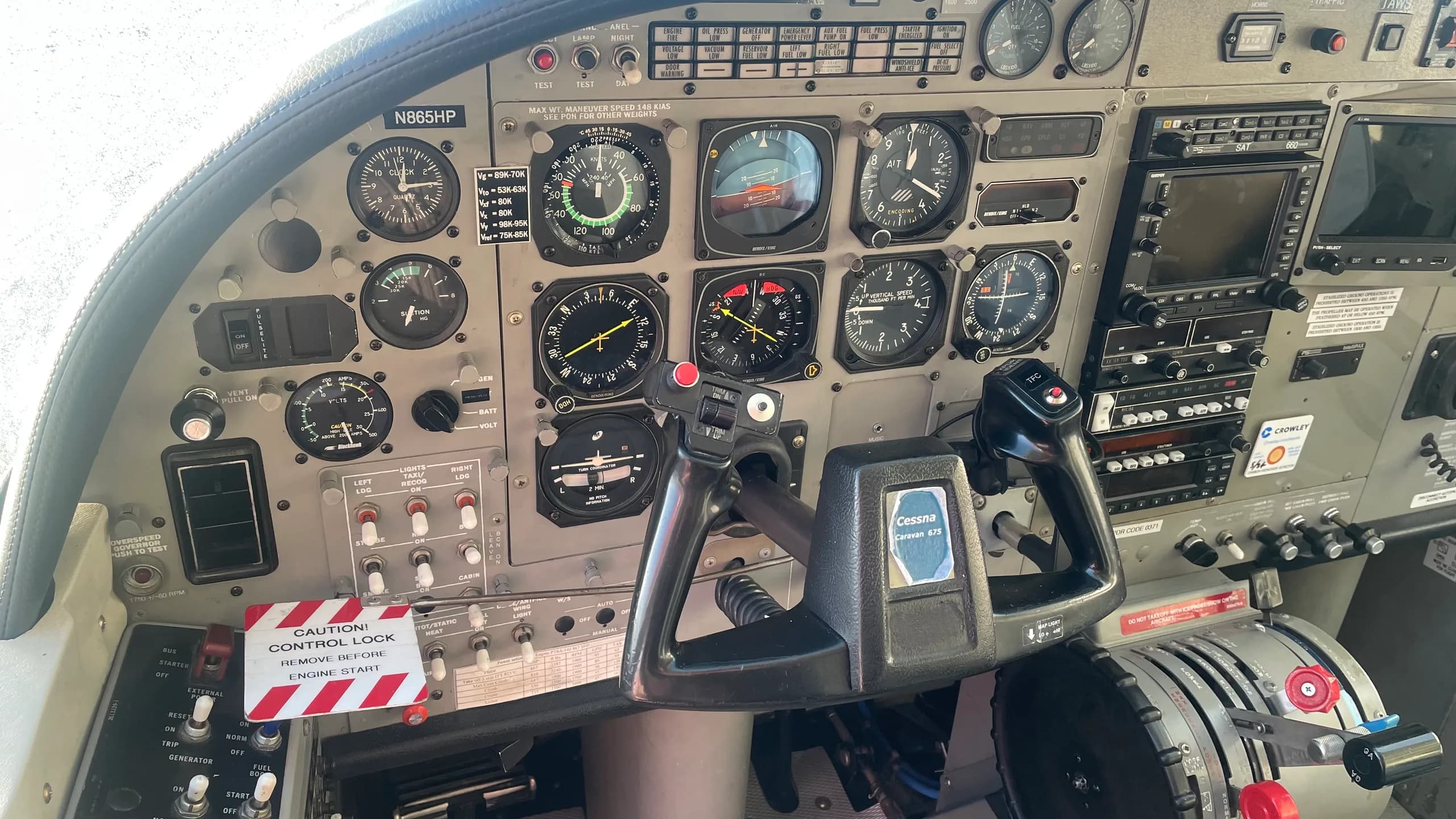 Instrument panel of an aircraft.