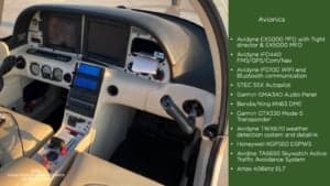 The avionics and interior of a Cirrus SR22 G3 Turbo aircraft cockpit.