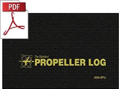 The cover of the propeller log book.