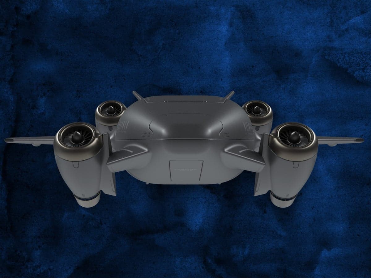 Mayman Aerospace aircraft, rear view.