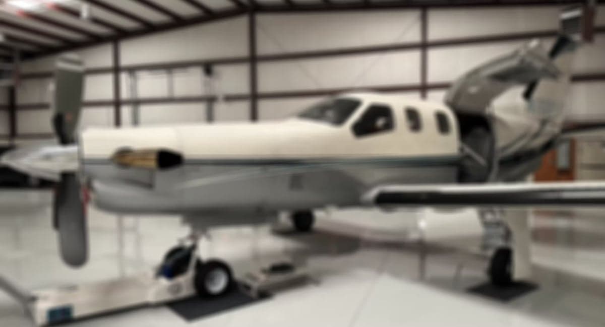 Close-up of the open door of a Beechcraft Bonanza.