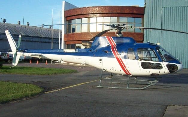 Close-up of the helicopter instrument panel.