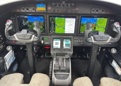The cockpit of the Citation CJ3+ aircraft.