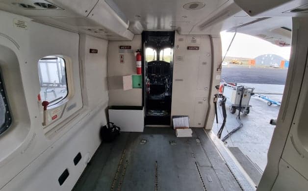 The instrument panel of a helicopter.