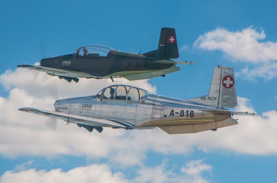 Pilatus PC-7 on approach to landing.