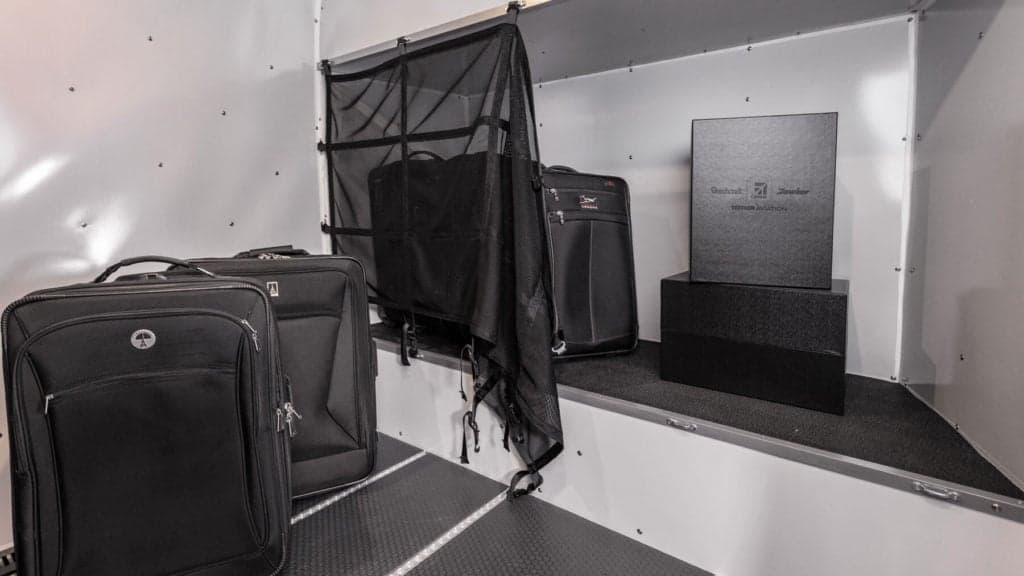 Cessna Skycourier cargo area with luggage.