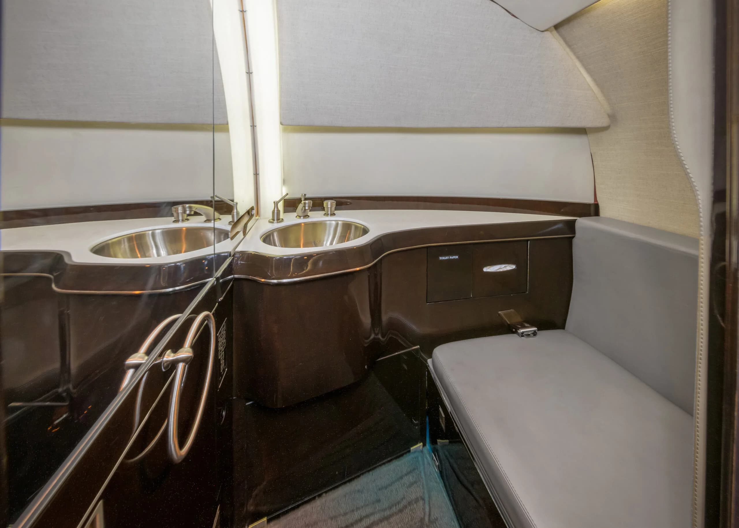 View of the aircraft lavatory.
