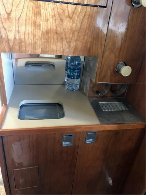 Interior view of the aircraft's galley area.
