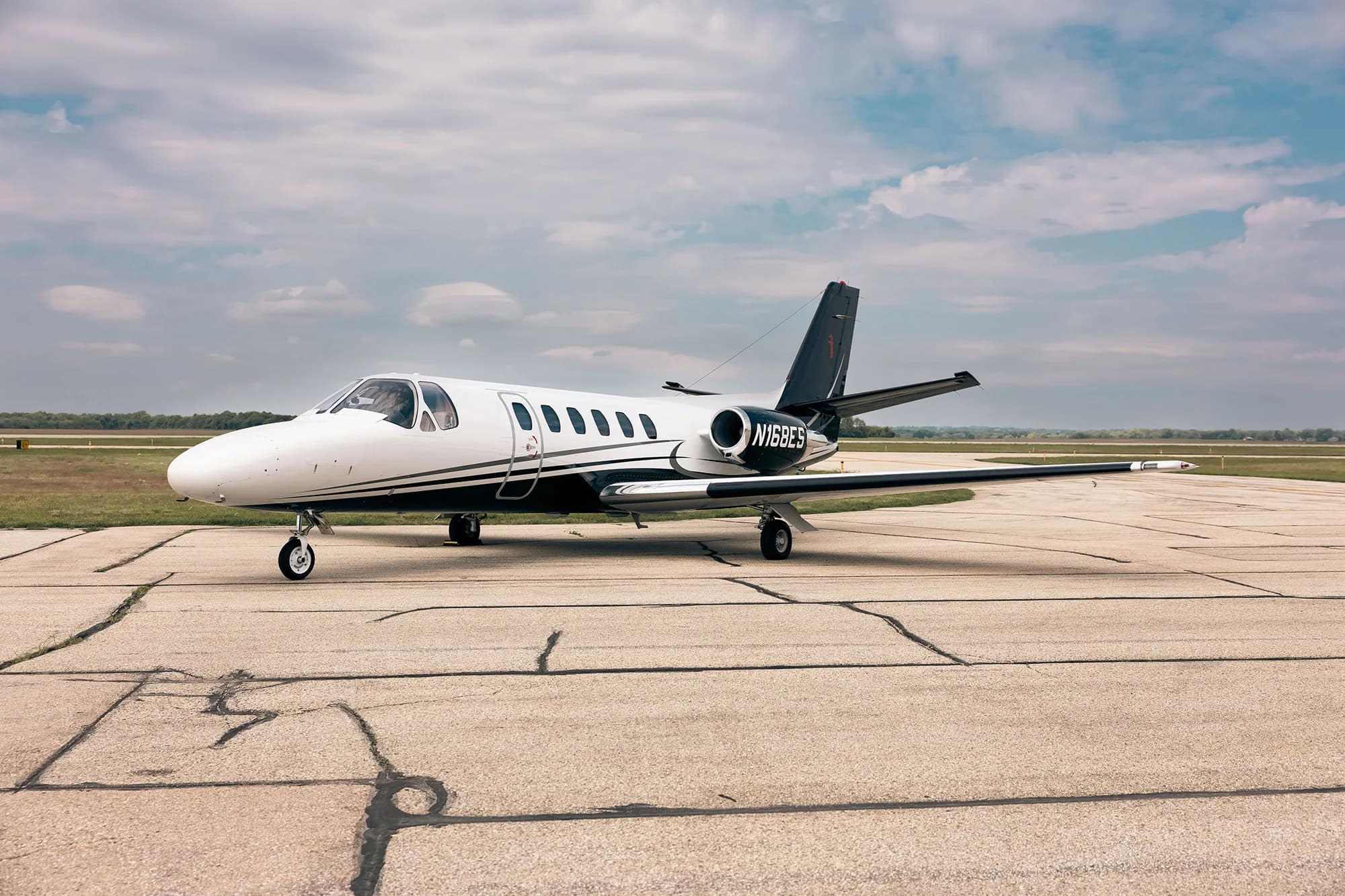 Cessna Citation CJ1+ on the tarmac.