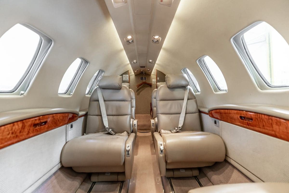 Cessna Citation jet N410JL parked on the tarmac.