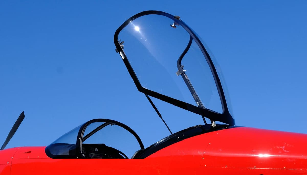 Close up of the Aura Aero Integral R cockpit.