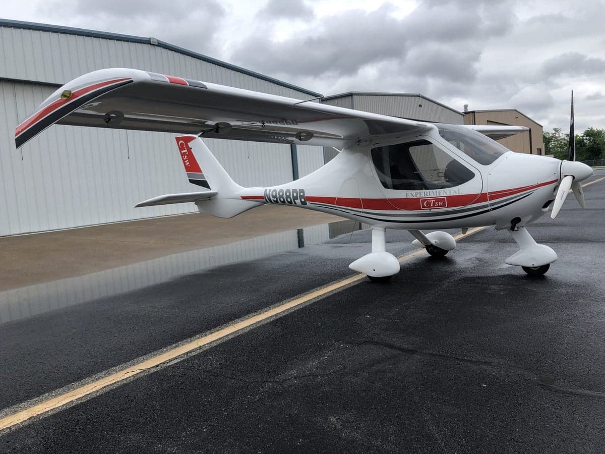 A CTLSW aircraft with registration N988PB is parked on the tarmac.