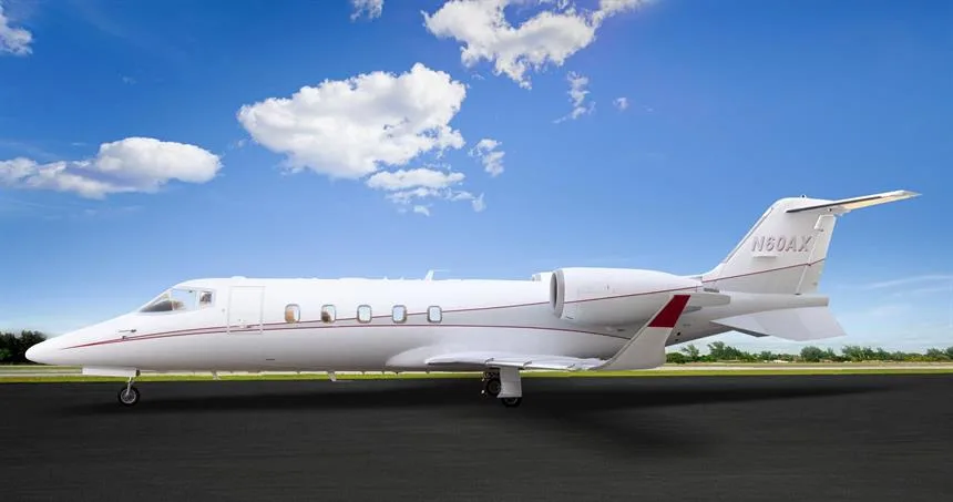 Learjet 60XR on the ramp.