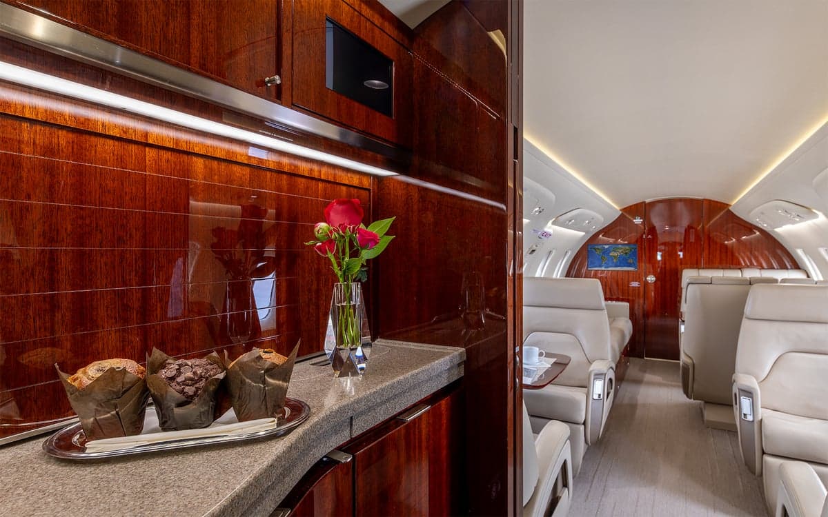 View of the Challenger interior from the galley area.