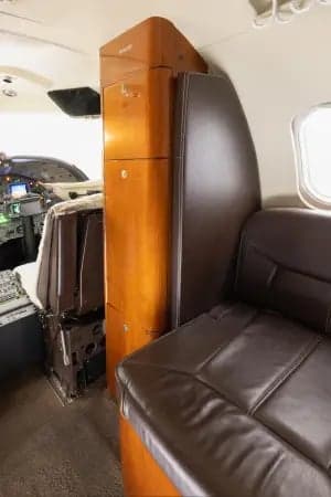 View of the Learjet 45XR cockpit.