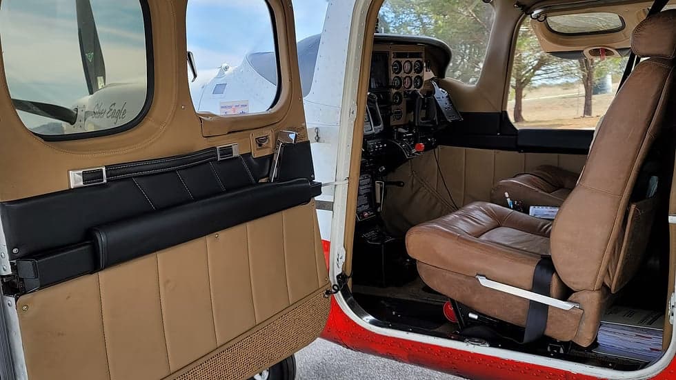 View of the N210NL aircraft interior and cockpit.
