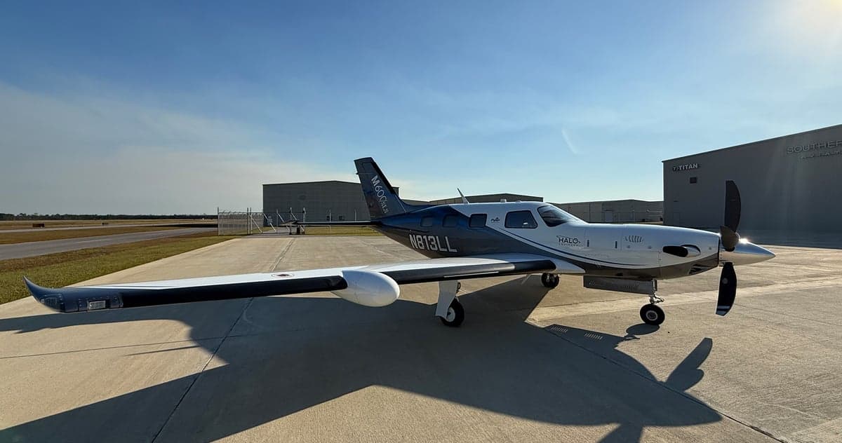 Piper M600 SLS aircraft N813LL parked on the tarmac.