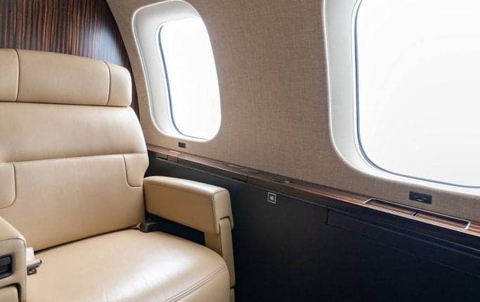 Aircraft interior showing a shower.