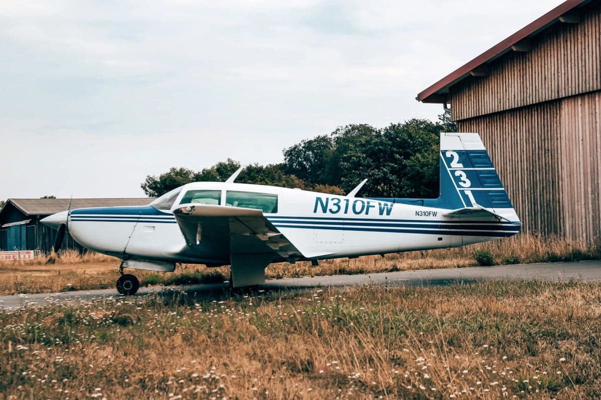 Close up of the wing and fuselage of N310FW.