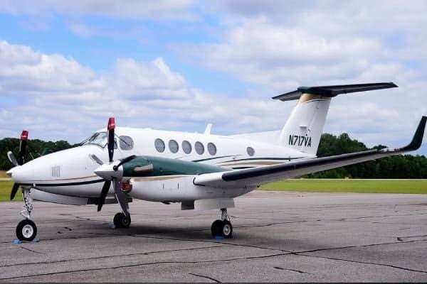 A Beechcraft King Air 200 on the tarmac.