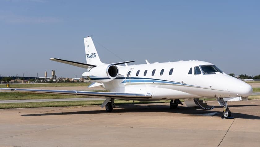 Cessna Citation CJ3 with registration N546CS parked on the tarmac.