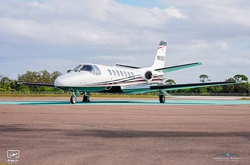 A Cessna Citation CJ3+ with registration N853CR parked on the tarmac.
